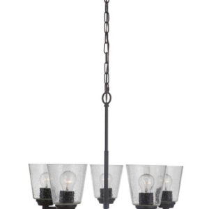 Tyler 5 Light Chandelier in Flat Black