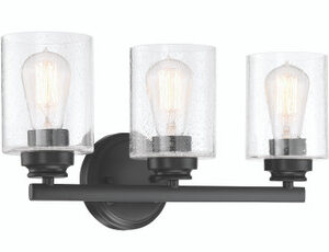 Bolden 3 Light Vanity in Flat Black