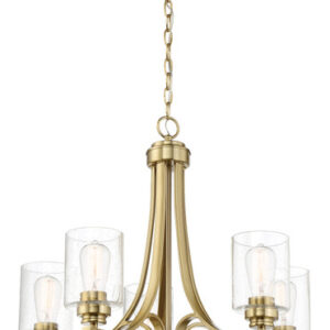 Bolden 5 Light Chandelier in Satin Brass