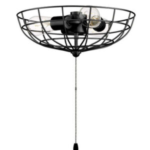 3 Light Cage Bowl LED Light Kit in Flat Black