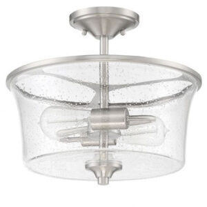 Gwyneth 2 Light Convertible Semi Flush in Brushed Polished Nickel