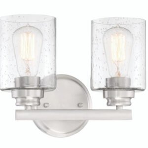 Bolden 2 Light Vanity in Brushed Polished Nickel